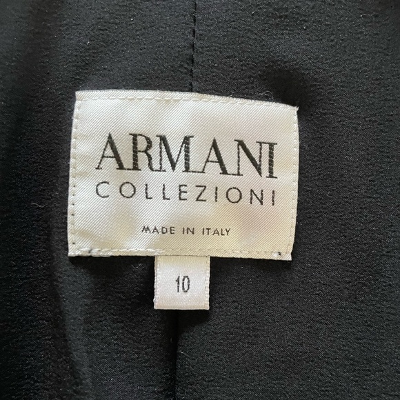 Armani Collezioni , women Wool blend single button Blazer dark gray, white dots - Picture 6 of 8